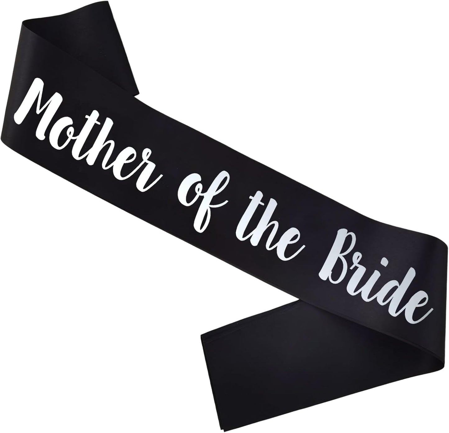 2 PACK Mother of the Bride and Groom Sashes, Black Sash with Silver Letters Bachelorette Sashes for Mother Bridal Shower Supplies Wedding Accessories