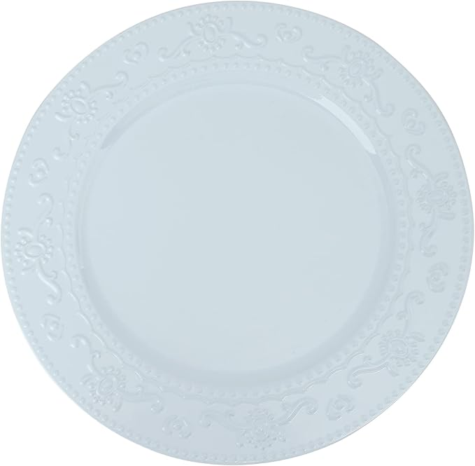 13-Inch Charger Plates, 6Pcs Dinner Plate Chargers Round Server Ware for Wedding, Party, Blue