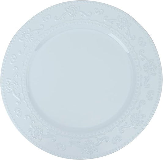 13-Inch Charger Plates, 6Pcs Dinner Plate Chargers Round Server Ware for Wedding, Party, Blue