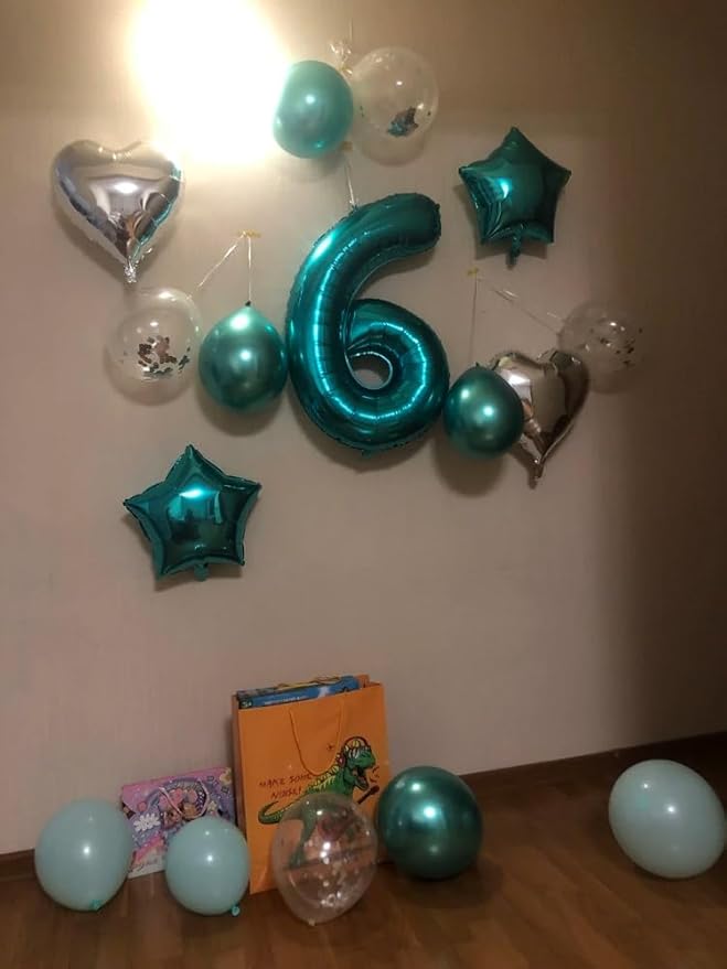 Teal Blue 9 Balloon, Number Balloons 40 Inch, 9th Giant Birthday Decorations for Girls, 19th 29th Party Decorations Supplies, Number 9 Balloon