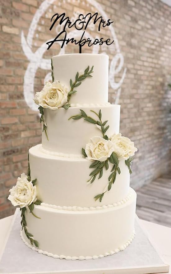 Custom Wedding Cake Topper, Personalize your own Bride And Groom Cake Topper, Mr and Mrs - 30 colors to choose from