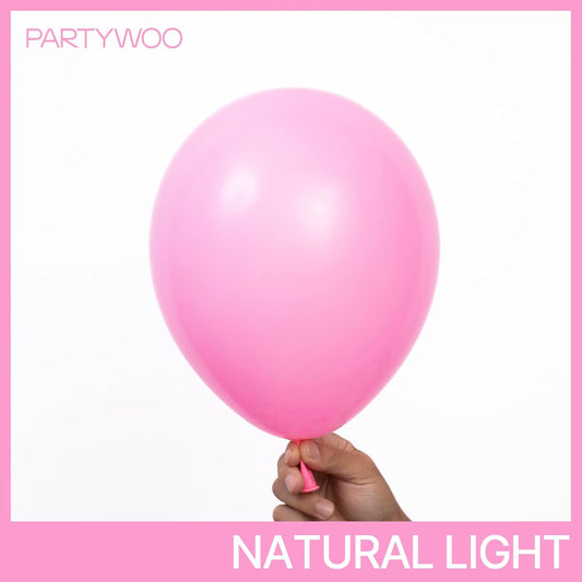 PartyWoo Pink Balloons 100pcs Different Sizes of 36 18 12 10 5 Inch Matte Pink Balloon Arch Kit for Baby Shower Gender Reveal Princess Bachelorette Engagement Birthday Party Decorations Pink-Y11