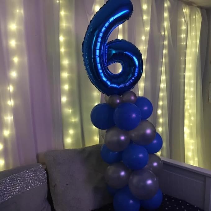 40 Inch Night Blue 1 Balloon for First Birthday, 1st Number Balloons Birthday Decorations for Girl Kids Toddler Baby, One Giant Number 1 Balloon