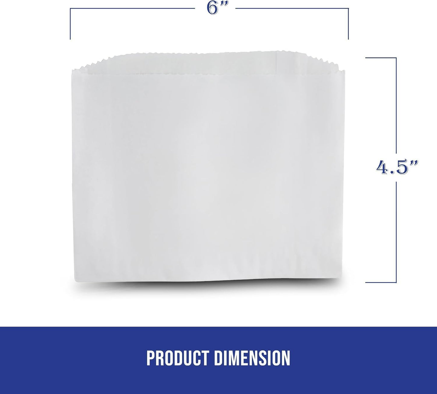 MT Products White Wax Cookie Bags 6" x 4.5" - Grease Resistant Paper Bakery Bags - Pack of 450