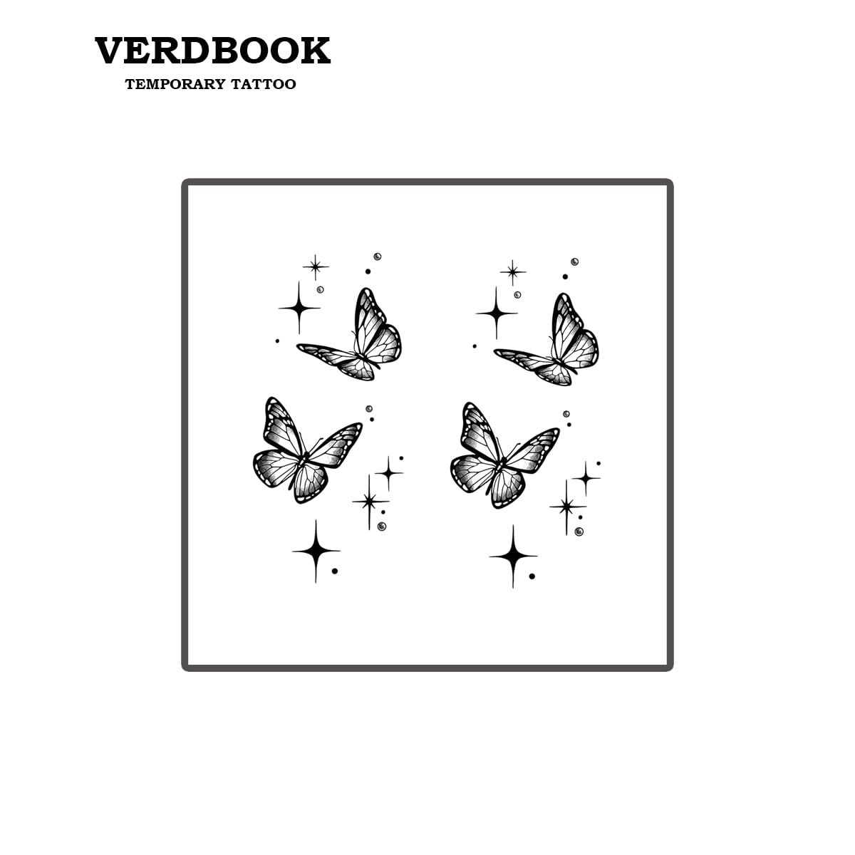 Waterproof Temporary Tattoos: 2-Sheet Tattoo Kit with Realistic Body Stickers, Semi-Permanent Tattoos for Adults Lasting 7-15 Days – Safe for Men & Women, Butterfly Style