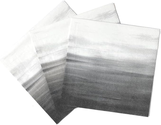 ForYourParty Ombre Patterned Party Napkins (Black) Pack of 20