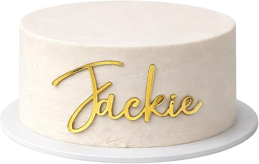 Custom Acrylic Cake Name Plaque Plate| Custom Cake Name Sign | Acrylic Name Cake Topper | Wedding Place Card | Customizable Cake Topper Decoration for Birthday,BabyShower,Wedding