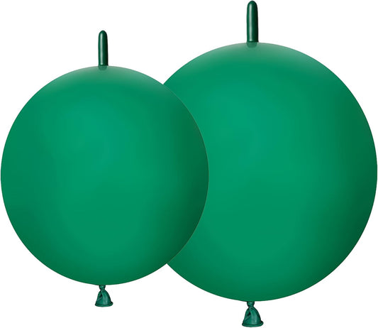Dark Green Link Balloons 6 Inch 12 Inch 120 Pcs Latex Linking Balloons for Birthday Wedding Party Festival Decorations