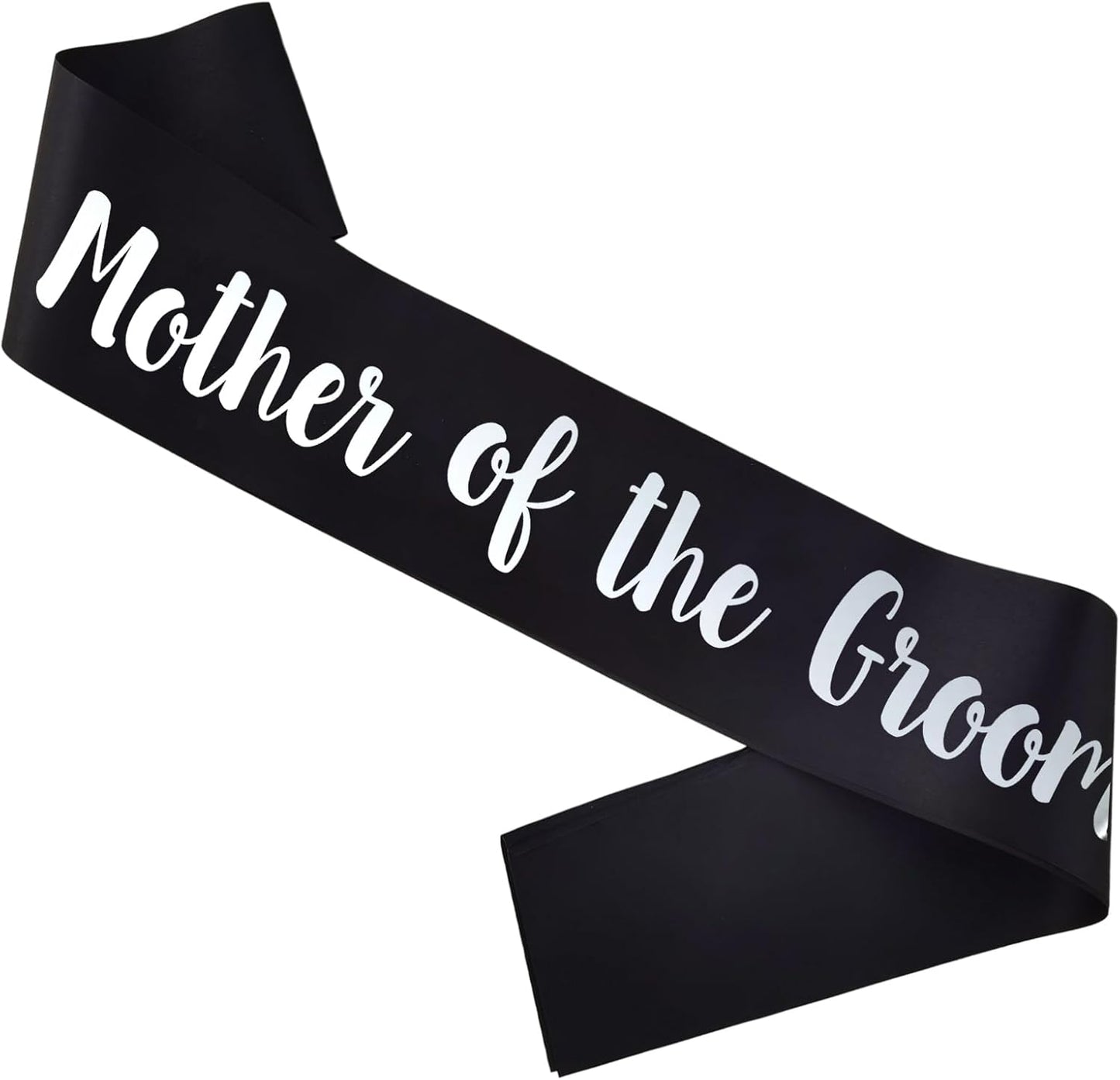 2 PACK Mother of the Bride and Groom Sashes, Black Sash with Silver Letters Bachelorette Sashes for Mother Bridal Shower Supplies Wedding Accessories