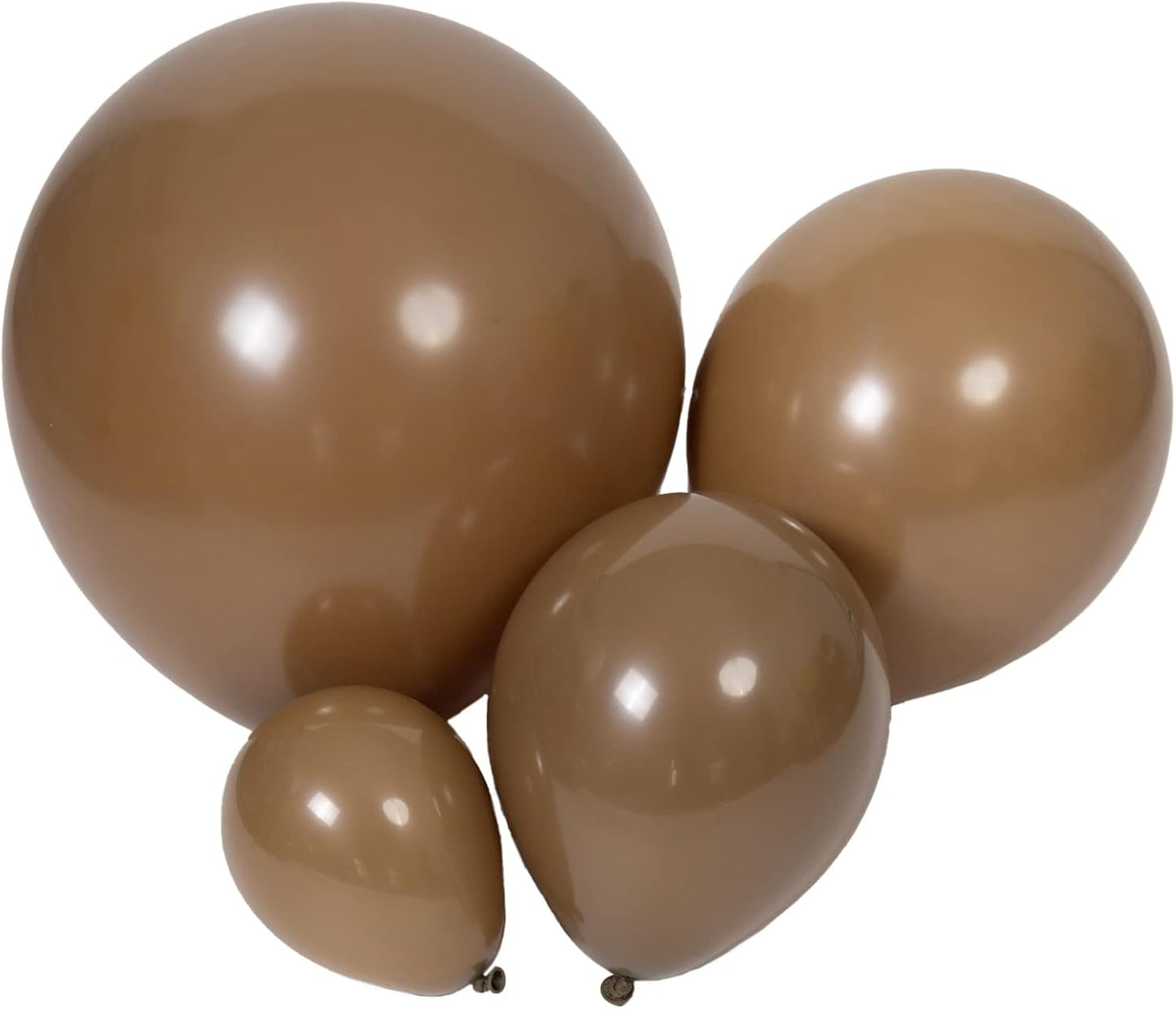 100pcs Brown Balloons 18 inch +12 inch +10 inch +5 inch Latex Party Coffee Balloon Birthday Baby Shower Decorations Wedding Balloons bulk