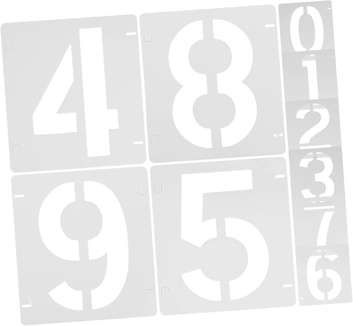 10sheets Reusable Number Stencils Digital Templates for Painting Decorative Stencils