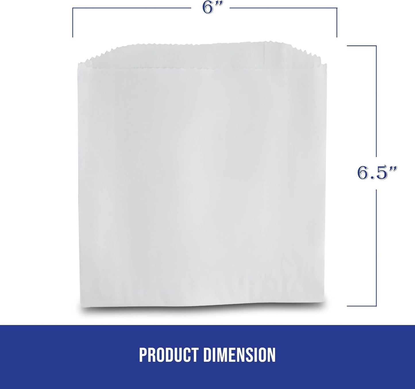 MT Products White Wax Cookie Bags 6" x 6.5" - Grease Resistant Paper Bakery Bags - Pack of 450