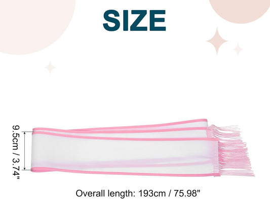 PATIKIL Blank Sash with Tassels, 1 Pcs Plain Birthday Sash Bachelorette Party Beauty Queen Sash for Women Bridesmaid Sash Mother to Be Sash for Homecoming Wedding Party, Pink
