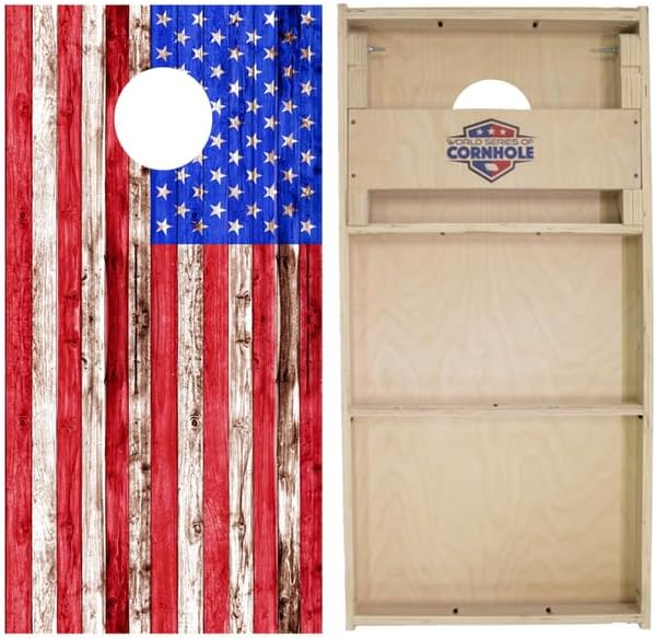 World Series of Cornhole Official Regulation Size Cornhole Boards – Durable All-Wood Construction Bean Bag Toss Set | Rugged Outdoor Game for Tournaments, BBQs, & Backyard Battles