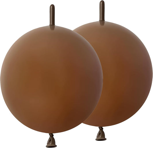 Brown Link Balloons 10 Inch 120 Pcs Latex Linking Balloons for Birthday Wedding Party Festival Decorations