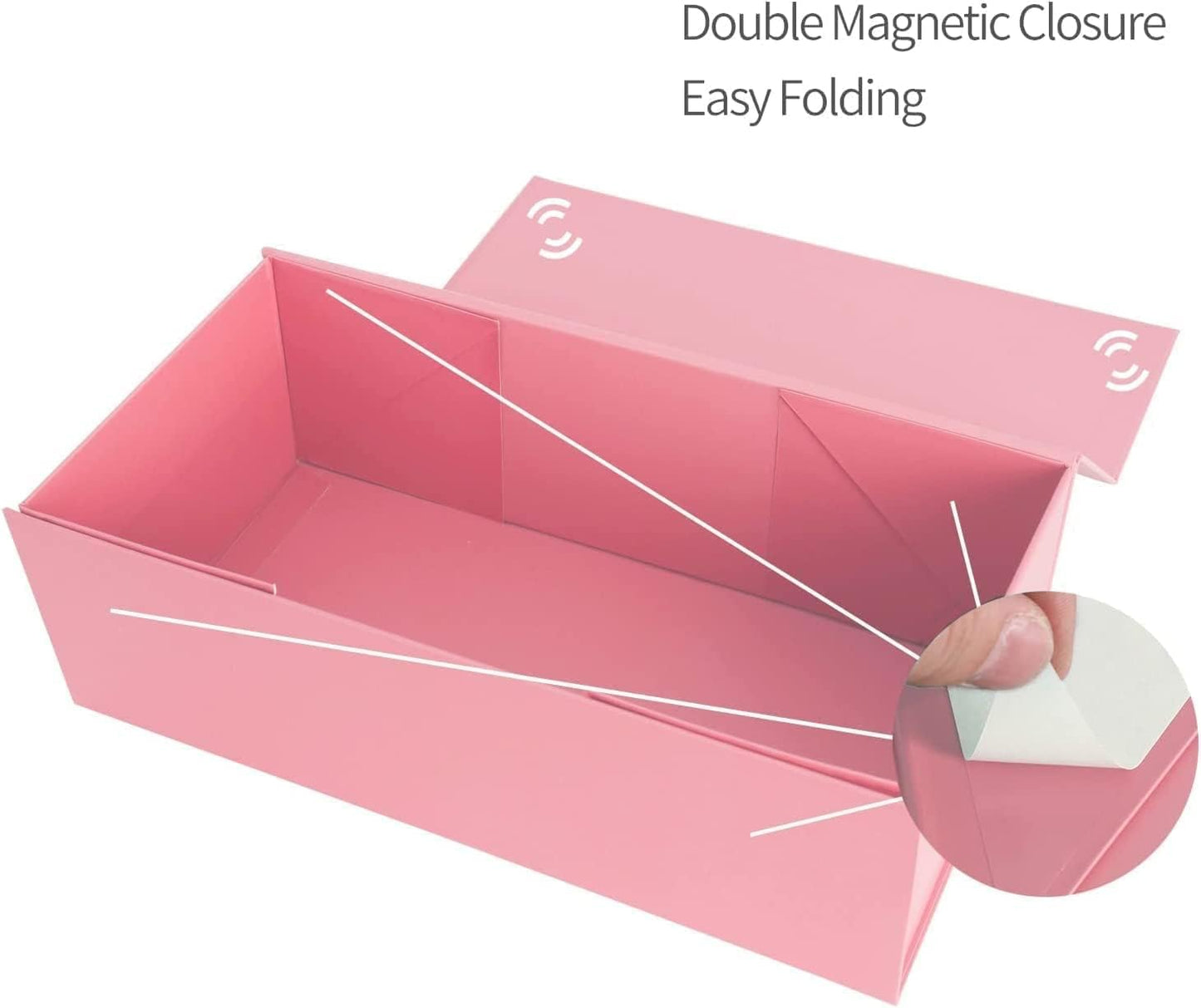 Pink Gift Boxes 12" x 6" x 4" with Magnetic Closure Lid Gift Boxe for Presents,Bridesmaid Gifts Box,Cute Boxe,Birthday Gift box,Luxury for Gift Packaging, Magnetic Gift Boxes for Wrapping Gifts (Pink/5PCS)