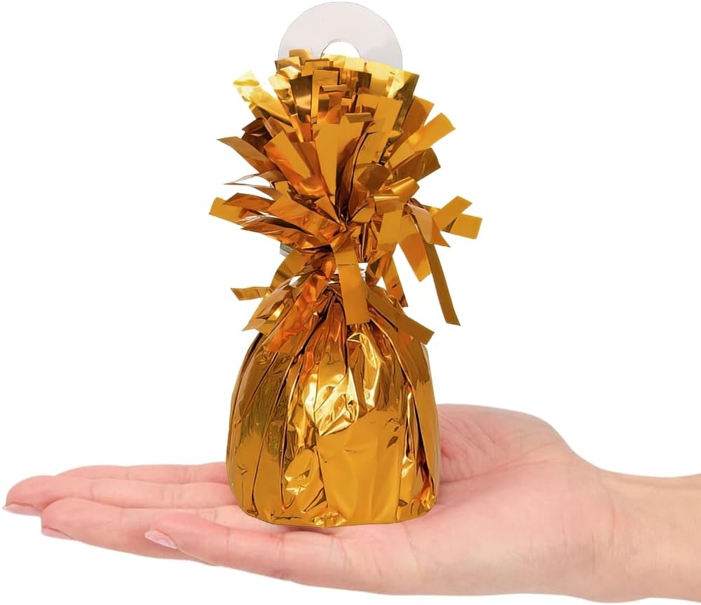 Foil Fringe Foil Balloon Weight | Orange | 1 Pc
