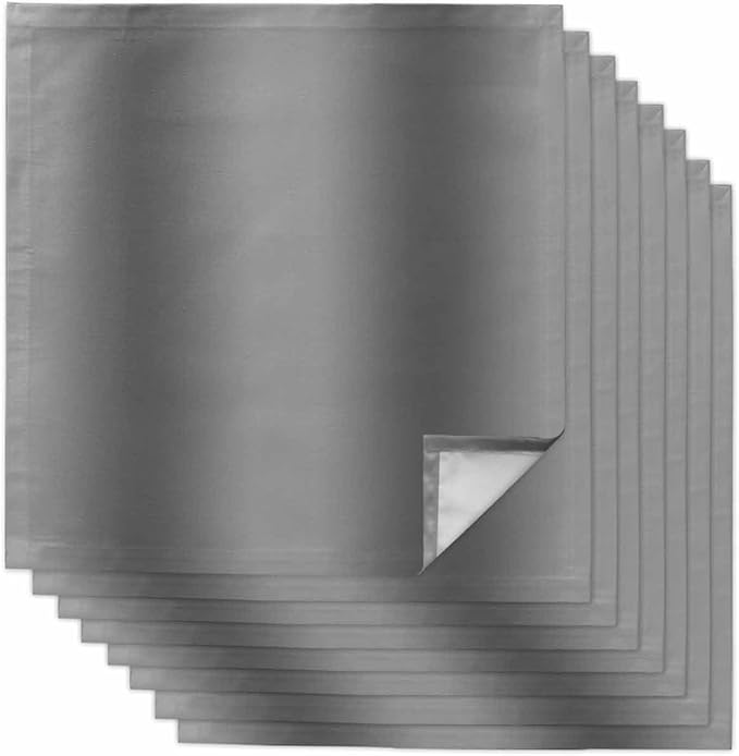 Gray Ombre Cloth Napkins Set of 8 Reusable Dinner Napkins, Modern Abstract Art Cocktail Napkin, Farmhouse Gradient Washable Table Napkins for Wedding/Holiday Party/Baby Shower 20"x20"