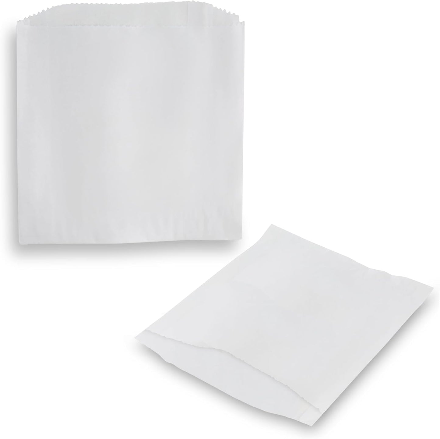 MT Products White Wax Cookie Bags 6" x 6.5" - Grease Resistant Paper Bakery Bags - Pack of 150