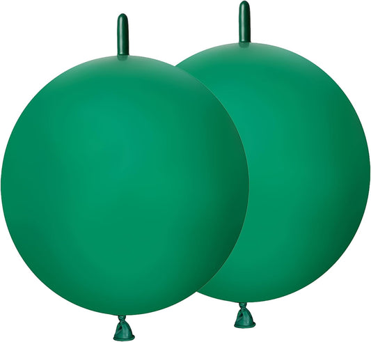 Dark Green Link Balloons 10 Inch 120 Pcs Latex Linking Balloons for Birthday Wedding Party Festival Decorations