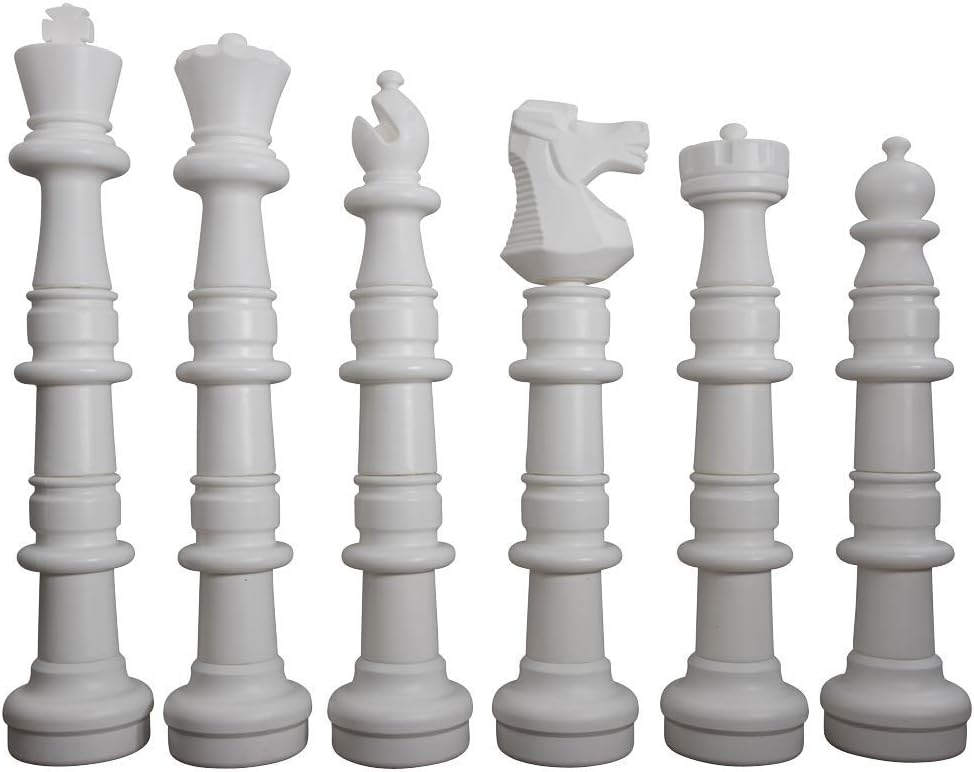 MEGACHESS Giant Oversized Premium Chess Set with 49 Inch Tall King with Hard Plastic Chess Board