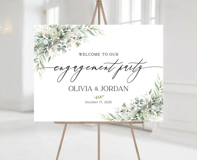 Engagement Party Sign, Engagement Welcome Sign, Engagement Decor, Engagement Party Decorations, Engagement Sign, Welcome to our Engagement Sign, Full Size, Engaged #1