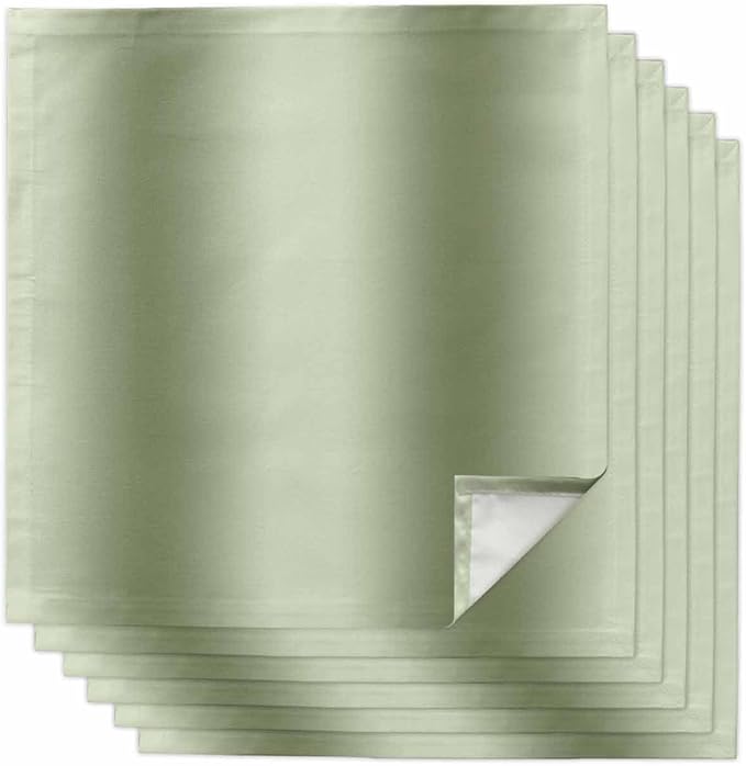 Sage Green Omble Cloth Napkins Set of 6 Reusable Dinner Napkins, Modern Abstract Art Cocktail Napkin, Farmhouse Gradient Washable Table Napkins for Wedding/Holiday Party/Baby Shower 20"x20"