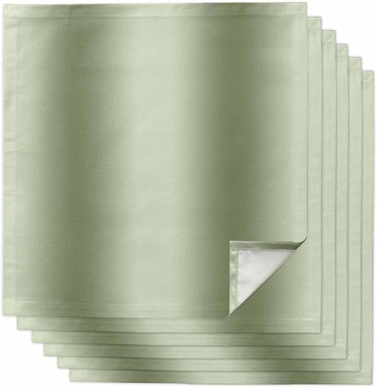 Sage Green Omble Cloth Napkins Set of 6 Reusable Dinner Napkins, Modern Abstract Art Cocktail Napkin, Farmhouse Gradient Washable Table Napkins for Wedding/Holiday Party/Baby Shower 20"x20"