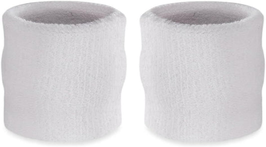 Suddora Wrist Sweatbands, Absorbent and Breathable Thick Cotton Bands for Working Out, Gymnastics, Basketball, Tennis, and Football, Multiuse Wristbands for Costumes and Cosplay