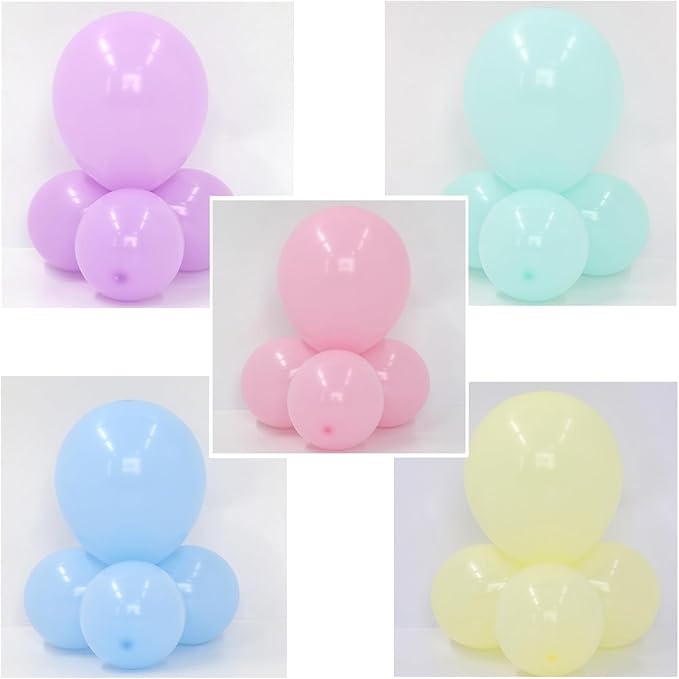 150pcs Pastel Rainbow Balloons Arch Kit, Different Sizes 18" 12" 10" 5" Pastel Latex Balloon for Girl's Baby Shower Mother's Day Unicorn Birthday Easter Gender Reveal Decorations