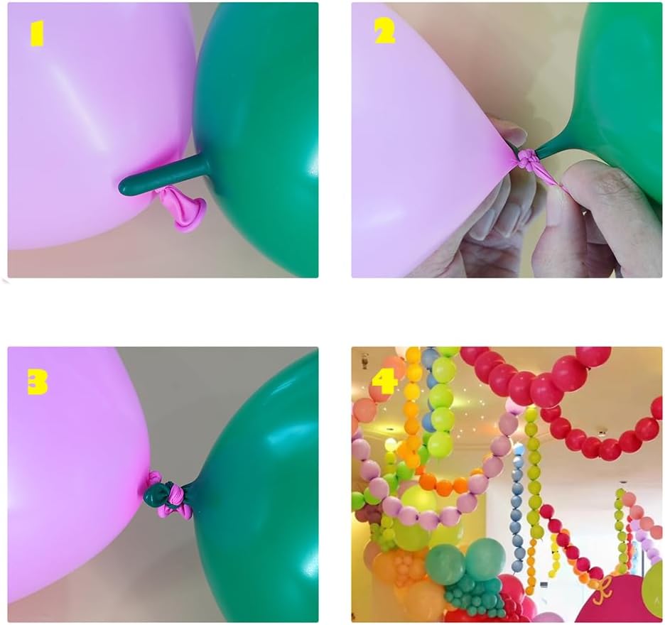 60 Pcs Link Balloons 10 Inch Quick Link Balloons for Birthday Wedding Party Festival Decorations (Light Blue)