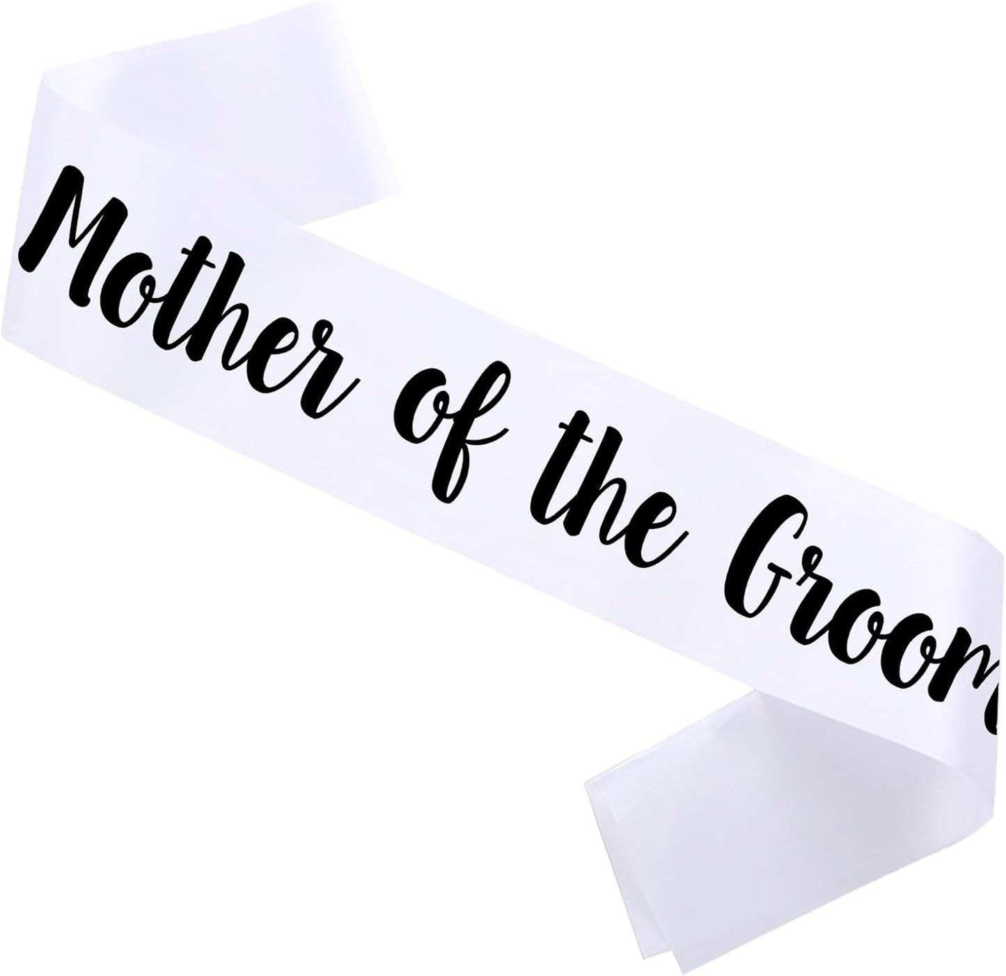 2 PACK Mother of the Bride and Groom Sashes, White Sash with Black Letters Bachelorette Sashes for Mother Bridal Shower Supplies Wedding Accessories