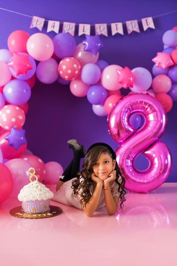 7 Balloon Numbers 40 Inch, 6 7 Birthday Decorations, Hot Pink Seven Birthday Decor, 7 17 27 70 Year Old Balloon Number for Engagement, Wedding, Graduations