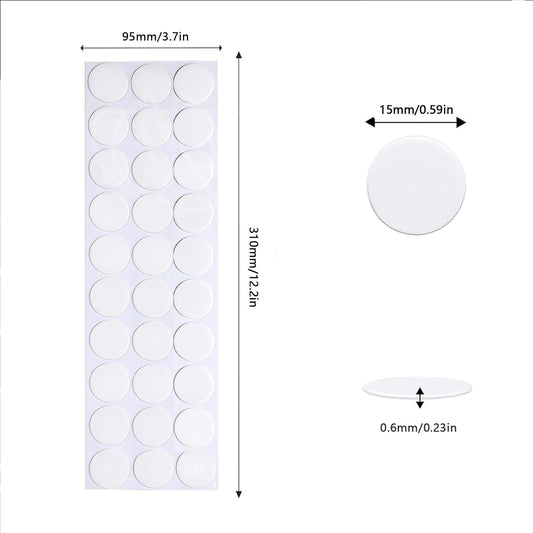 Adhesive Stick dots Two-Sided Sided Mounting Putty Stick Tack for Wall Hanging Crafts Balloons Festival Party Decorations,Clean Removable(.59"*0.59"-300)