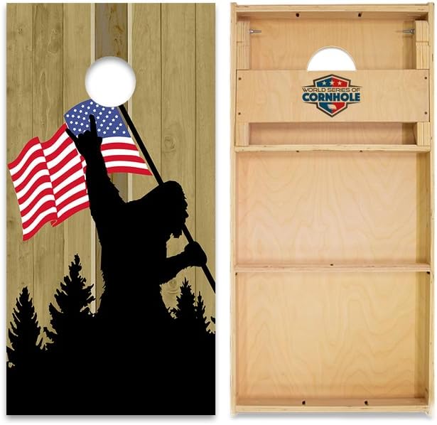 World Series of Cornhole Official Regulation Size Cornhole Boards – Durable All-Wood Construction Bean Bag Toss Set | Rugged Outdoor Game for Tournaments, BBQs, & Backyard Battles