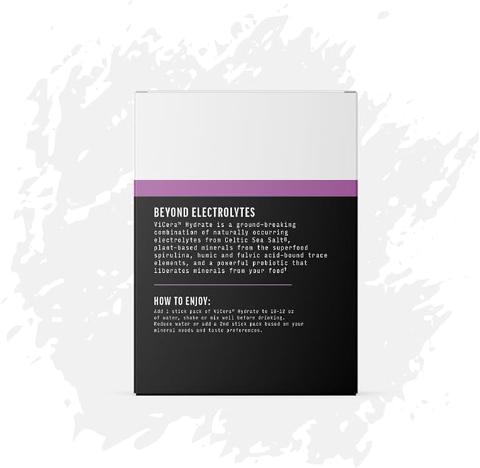 Electrolyte Powder, Very Berry Flavor, Hydration Packets with Celtic Sea Salt, Magnesium, Calcium, Choline, Potassium, Probiotics and Trace Minerals, Gluten Free Drink Mix, Non GMO, 30 Count