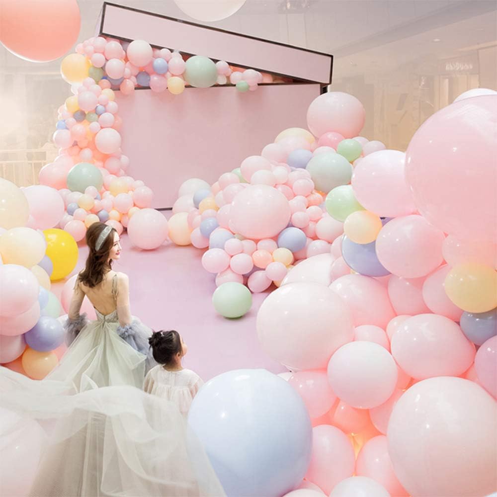BEISHIDA 200pcs 5 Inch Pastel Balloons, Assorted Colors Small Party Balloons, Spring Rainbow Macaron Colors, Latex Balloons for Balloon Garland Arch, Birthday Wedding Baby Shower Party Decorations