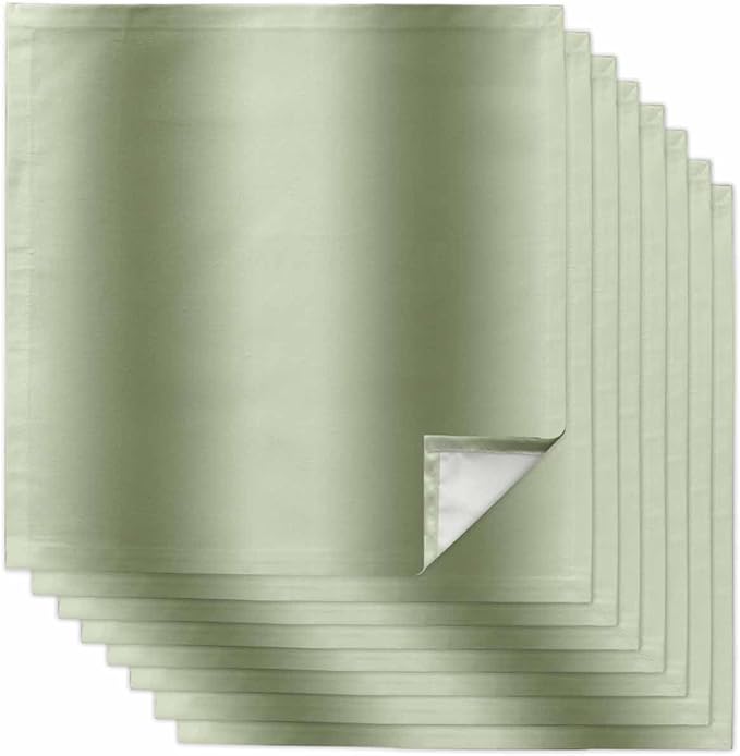 Sage Green Omble Cloth Napkins Set of 8 Reusable Dinner Napkins, Modern Abstract Art Cocktail Napkin, Farmhouse Gradient Washable Table Napkins for Wedding/Holiday Party/Baby Shower 20"x20"