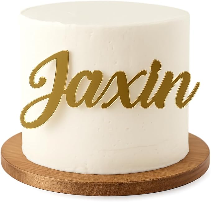 Custom Cake Name Sign | Acrylic Cake Name Plaque | Personalized Cake Name Plate Plaque | Cake Letters | Cake Decoration for Birthday BabyShower Wedding