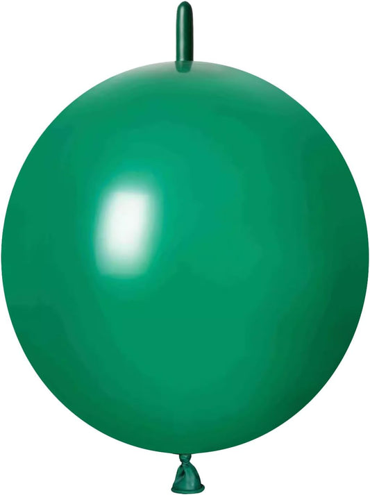 IN JOOYAA Link Balloons 6 Inch 120 Pcs Quick Link Balloons for Wedding Party Festival Birthday Decorations (Dark Green)