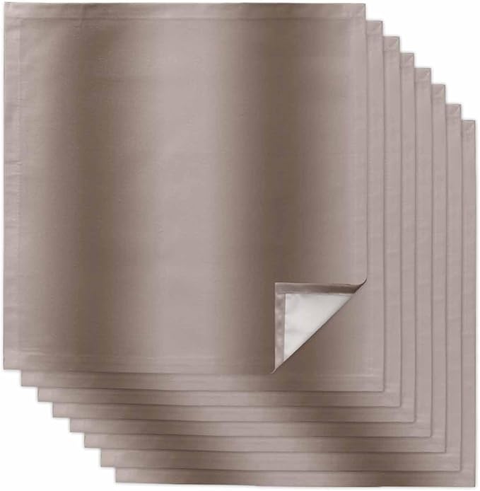 Brown Ombre Cloth Napkins Set of 8 Reusable Dinner Napkins, Modern Abstract Art Cocktail Napkin, Farmhouse Gradient Washable Table Napkins for Wedding/Holiday Party/Baby Shower 20"x20"