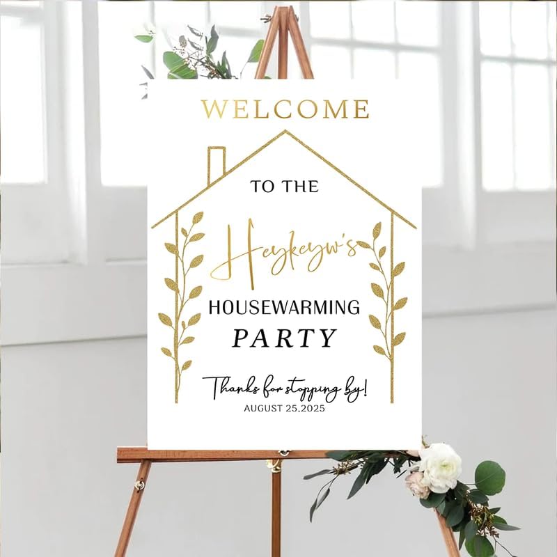 Personalized Housewarming Party Welcome Sign, New Home New Beginning New Memories, Welcome To Housewarming Party, Housewarming Décor, New House Party Sign, Housewarming Party Sign#7