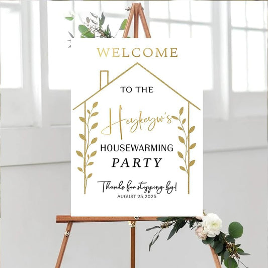 Personalized Housewarming Party Welcome Sign, New Home New Beginning New Memories, Welcome To Housewarming Party, Housewarming Décor, New House Party Sign, Housewarming Party Sign#7