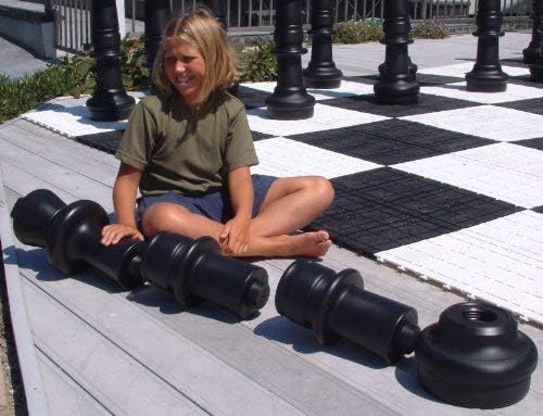 MEGACHESS Giant Oversized Premium Chess Pieces Complete Set with 49 Inch Tall King - Black and White