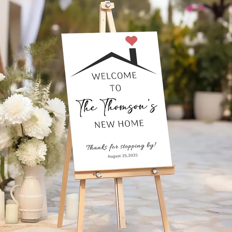 Personalized Housewarming Party Welcome Sign, New Home New Beginning New Memories, Welcome To Housewarming Party, Housewarming Décor, New House Party Sign, Housewarming Party Sign#8