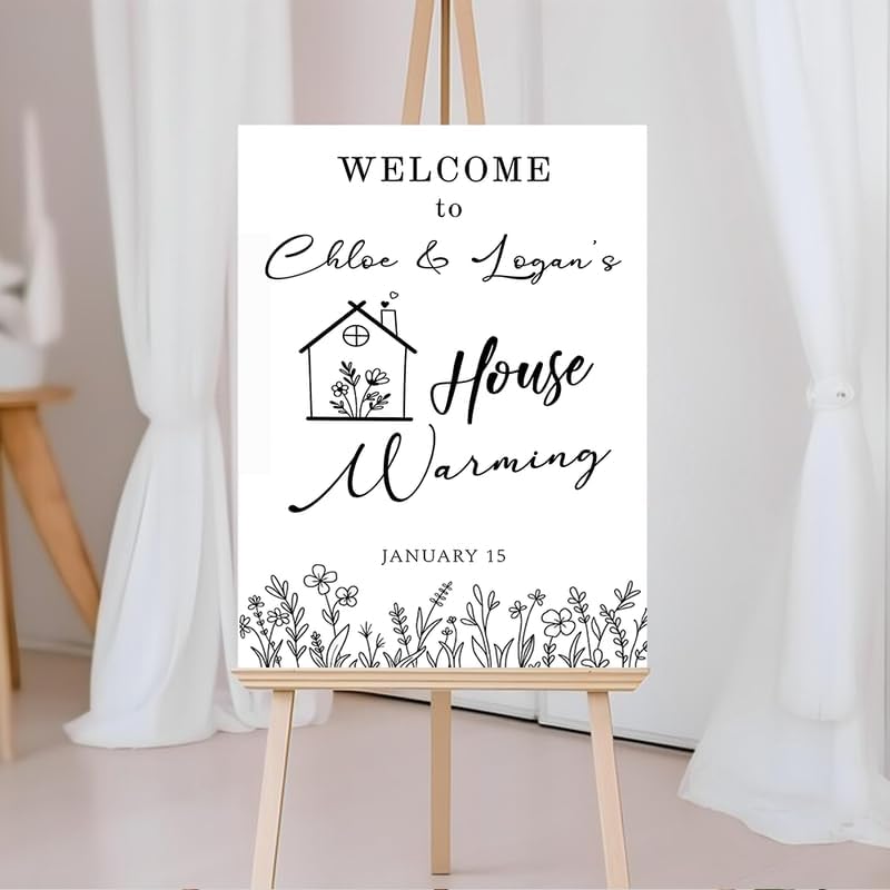 Personalized Housewarming Party Welcome Sign, New Home New Beginning New Memories, Welcome To Housewarming Party, Housewarming Décor, New House Party Sign, Housewarming Party Sign#6