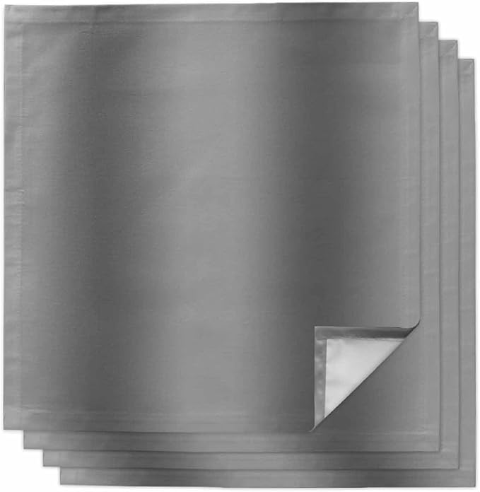 Gray Ombre Cloth Napkins Set of 4 Reusable Dinner Napkins, Modern Abstract Art Cocktail Napkin, Farmhouse Gradient Washable Table Napkins for Wedding/Holiday Party/Baby Shower 20"x20"