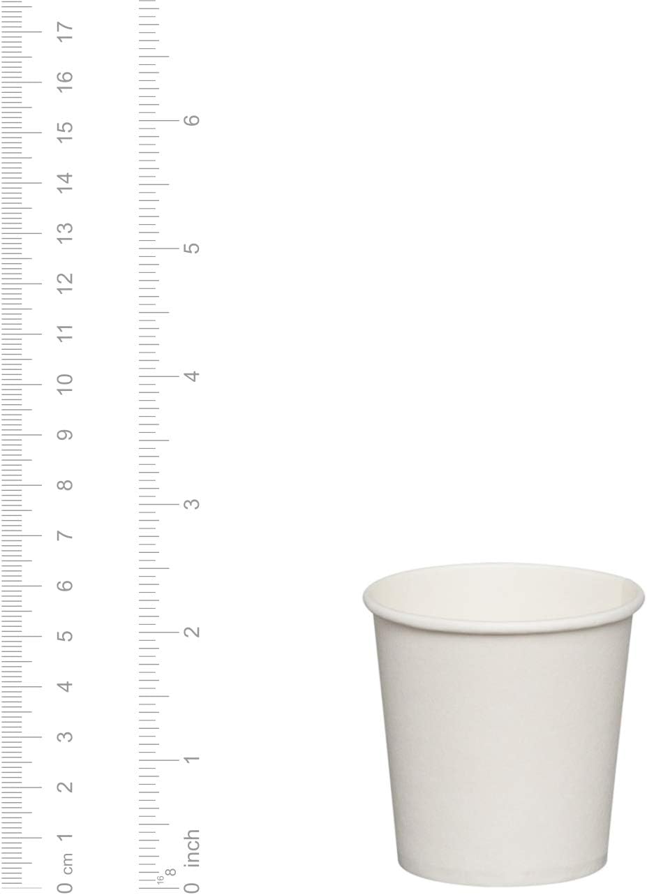 GUSTO [4 oz. - 300 count] Disposable White Paper Cups, Hot Coffee Cups - Eco-Friendly Hot Cups