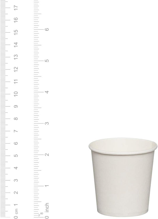 GUSTO [4 oz. - 300 count] Disposable White Paper Cups, Hot Coffee Cups - Eco-Friendly Hot Cups