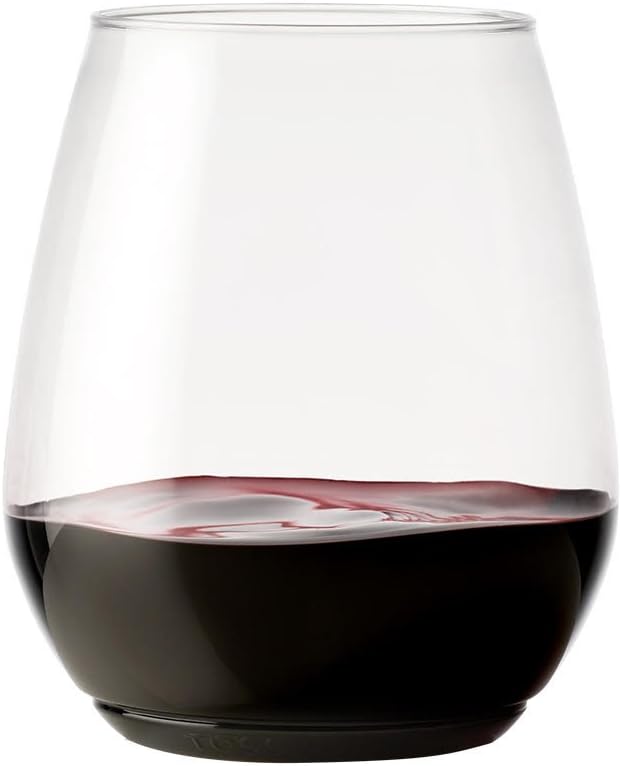 TOSSWARE POP 18oz Vino XL SET OF 48, Premium Quality, Recyclable, Unbreakable & Crystal Clear Plastic Wine Glasses, 48 Count (Pack of 1)